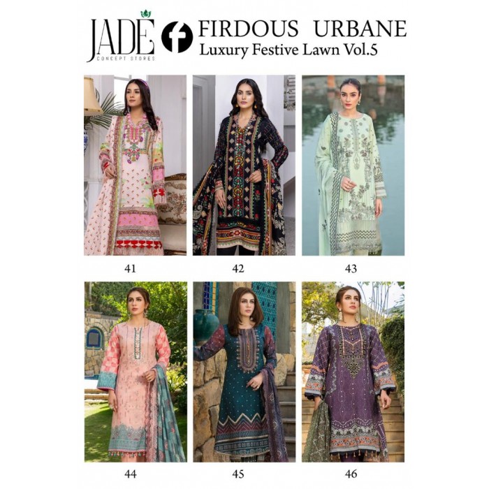Jade Firdous Urbane Vol 5 Lawn Pakistani Salwar Suits